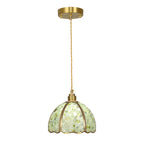Small Crystal Pendant Light Vintage Full Copper Ceiling Light