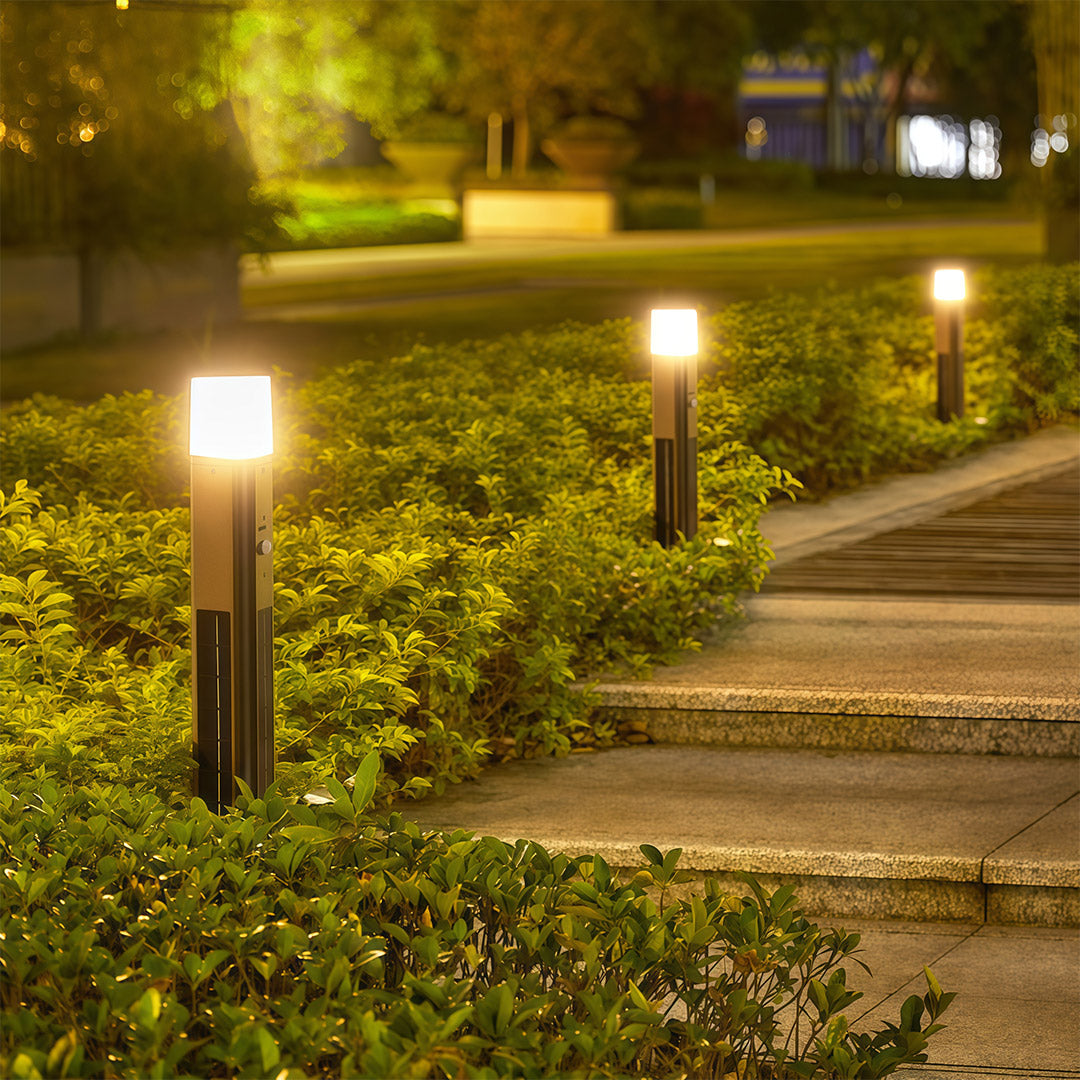 Solar Bollard Lighting Outdoor Garden Aluminum Lamp