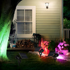 Ground Spike Solar Lights Adjustable LED RGB Waterproof Tree Spotlight