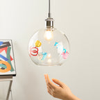 Coloured Glass Pendant Lights Globe Art Deco Ceiling Light
