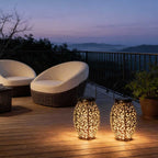 Hollow Outdoor Solar Lights Vintage Red Copper Light
