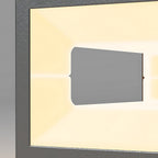Hollow Square Pillar Light Waterproof Solar LED Fence Post Lamp