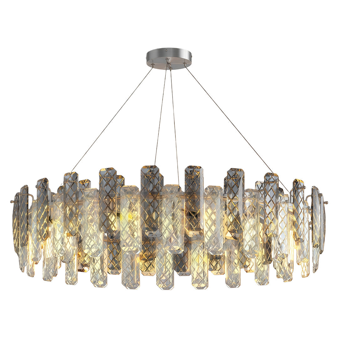 Contemporary Crystal Chandeliers Eye-Protecting Ceiling Light