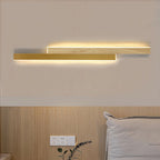 Linear LED Wall Light Nordic Minimalist Gold Iron White Acrylic Lamp