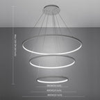 Adjustable Interweaved Ring Dimmable LED Modern Chandeliers Pendant Light