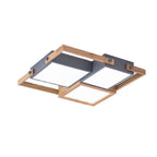 LED Square Ceiling Lights Wooden Frame Recessed Light