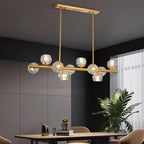 Gold Metal Crystal Chandeliers Globe Cluster LED Ceiling Light