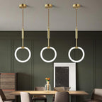 Circle LED Gold Modern Pendant Light Hanging Lamp Ceiling Lights
