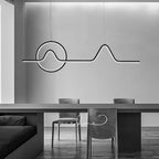 Minimalist Waves Circles Design Pendant Lighting Modern LED Ceiling Light