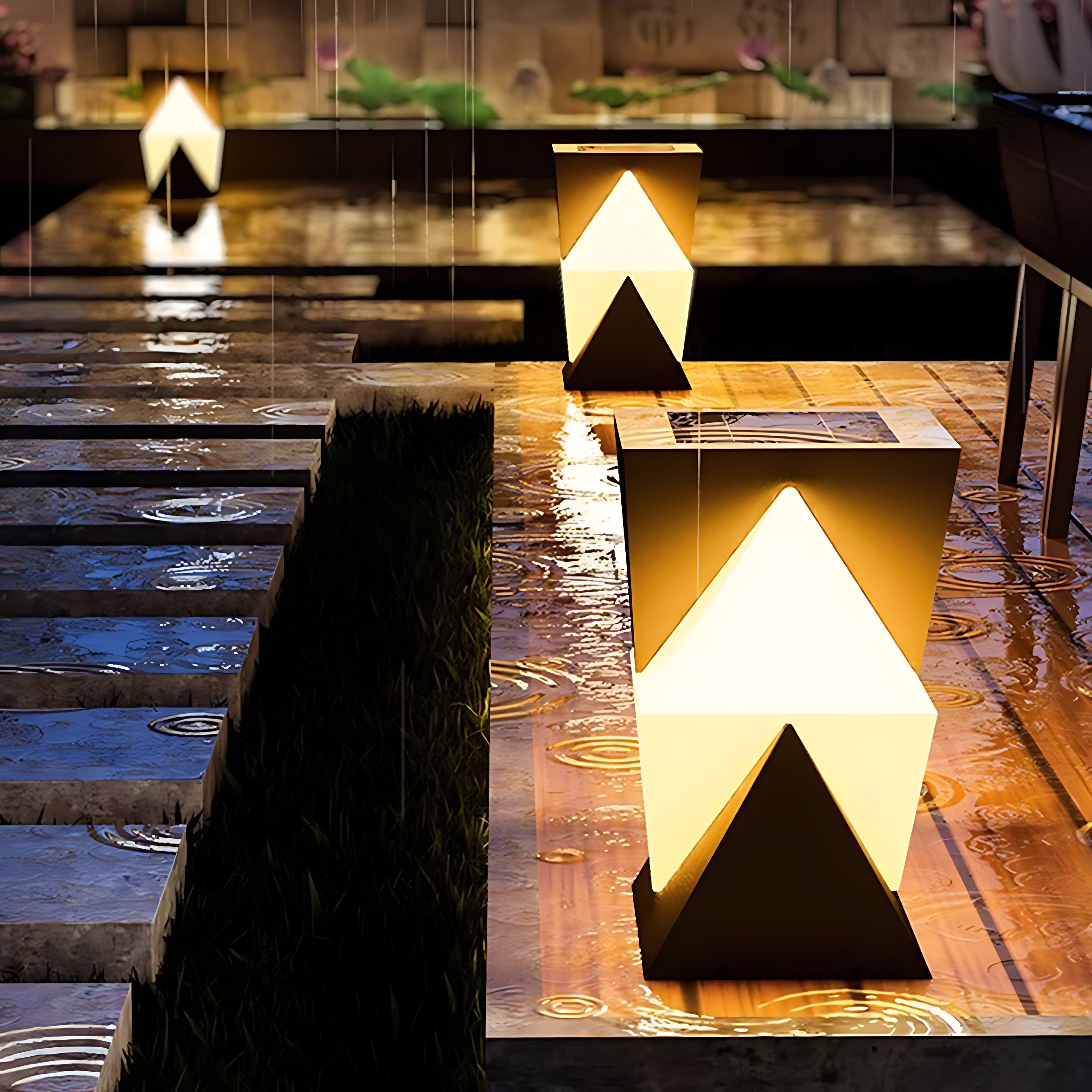 Waterproof Special Shaped Piller Light Modern Style