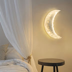 Wall Light Moon Modern Minimalist Resin Bedroom Textured Crescent Lamp