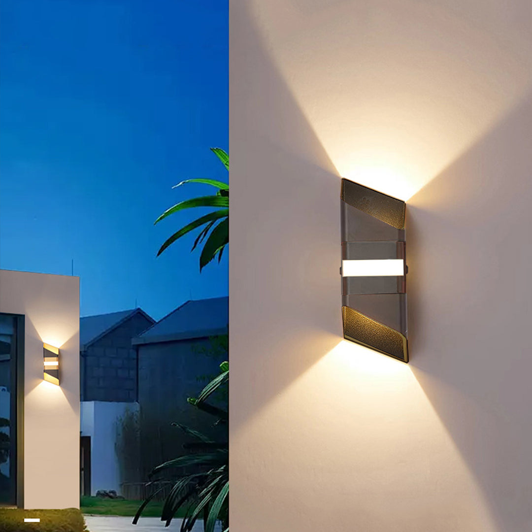 Square Tube LED  Up And Down Outdoor Wall Lights