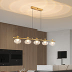 Linear Glass Chandelier Modern Minimalist