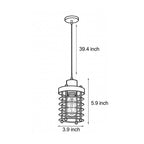 Industrial Cage Pendant Light 1-Light Metal Ceiling Light