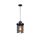 Industrial Cage Pendant Light 1-Light Metal Ceiling Light