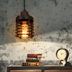 Industrial Cage Pendant Light 1-Light Metal Ceiling Light
