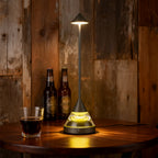 Unique Small Table Lamp Creative Pointed Aluminum Iron Accent Light