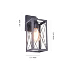 Lantern Wall Light American Black Industrial Cage Wall Lamp