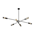Industrial Sputnik Chandelier - Copper Linear Pendant Lights (6/8-Light)