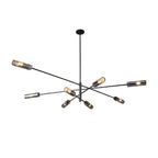 Industrial Sputnik Chandelier - Copper Linear Pendant Lights (6/8-Light)