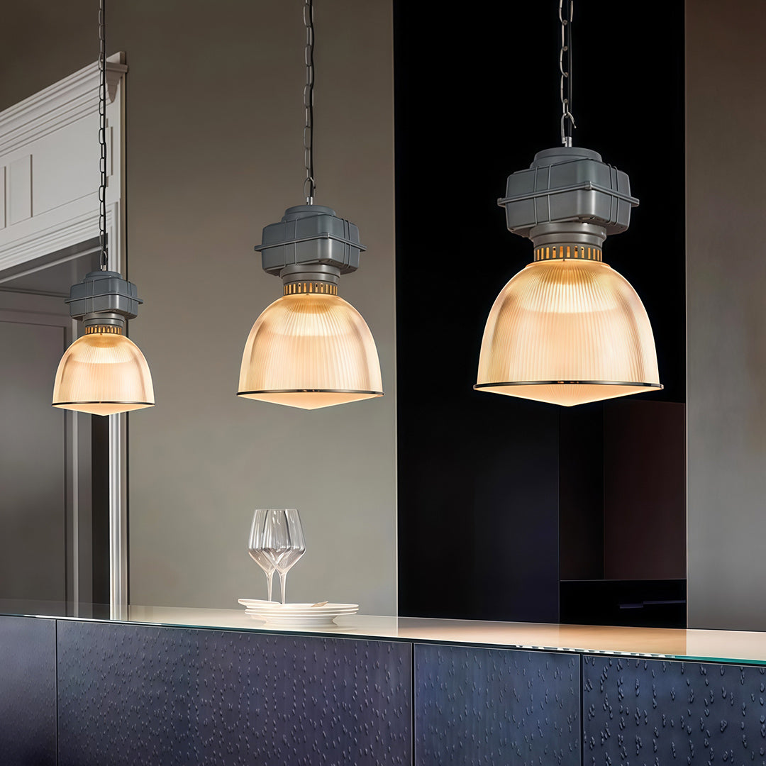 Industrial Style Pendant Lighting Gray Aluminum Ceiling Light