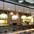 Textured Glass Pendant Light Retro Industrial Glass Ceiling Light