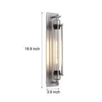 Industrial Vintage Flute Iron 1-Light Wall Lamp - Chrome