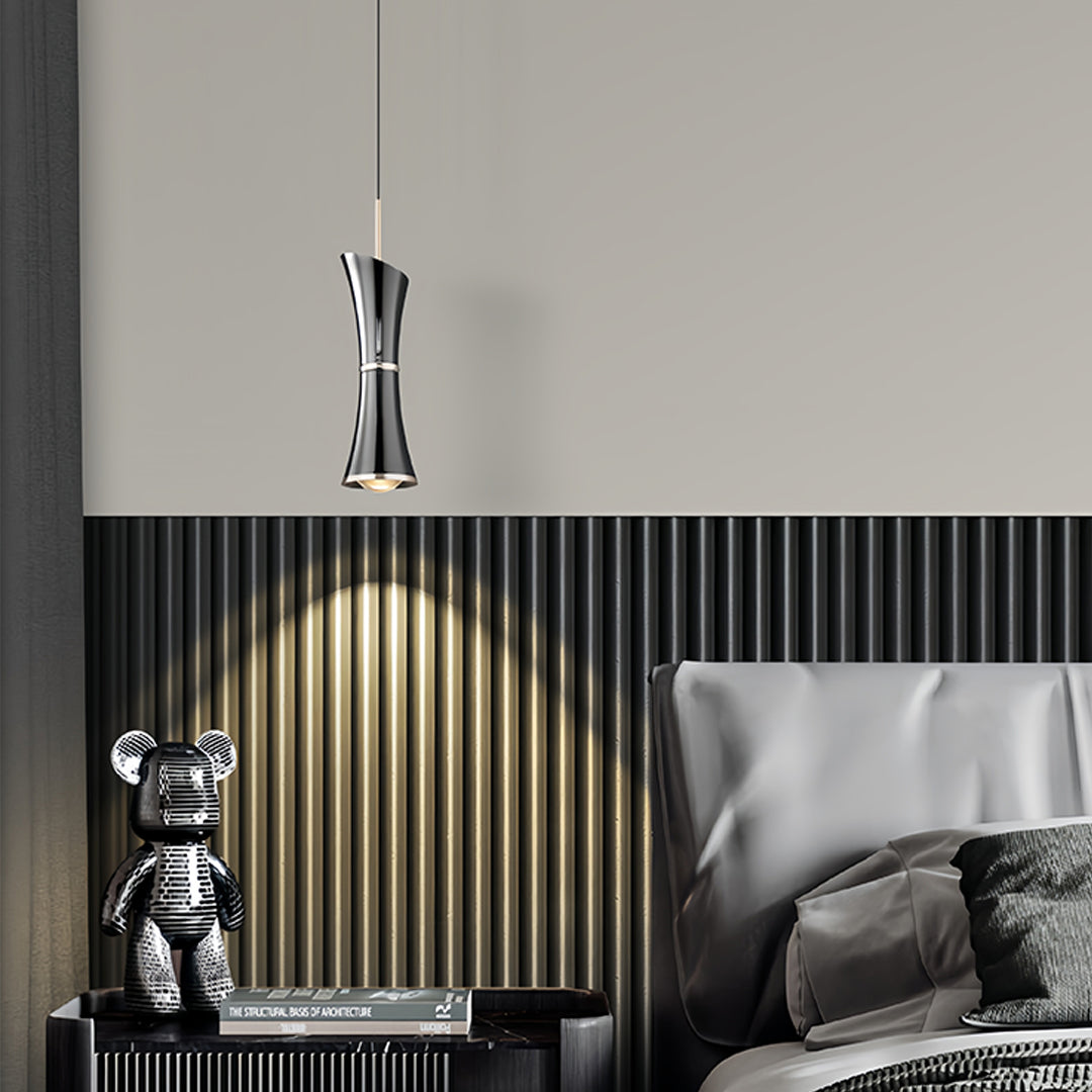 Small Black Pendant Light with Elegant Hourglass Designs Ceiling Light