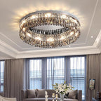 Ceiling Round LED Lights Luxury French Crystal Ceiling Light