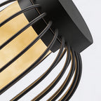 Lantern Metal Outdoor Modern Brown Waterproof Cage Lamp