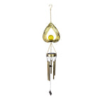 Iron Heart with Wind Chimes Pendant LED Waterproof Hanging Solar Lights