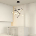 Iron Linear Chandelier Nordic Creative Adjustable Ceiling Lights