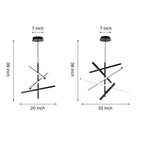 Iron Linear Chandelier Nordic Creative Adjustable Ceiling Lights