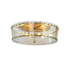 Flush Mount Gold Light Contemporary Elegant Luxury Round Glass Light