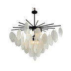 Mother of Pearl Chandelier Minimalist Metal Frame Ceiling Light