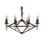 Brown Chandelier Nordic Style Acrylic Elegant Metal Ceiling Light