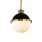 Ball Pendant Light with a Classic Glass Globe Elegant Ceiling Light