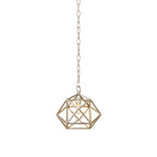 Gold Metal Pendant Light Adjustable Chain Chic Geometric Ceiling Light