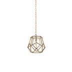 Gold Hanging Pendant Light Single Geometric Ceiling Light