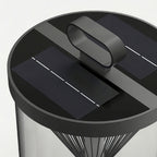 Black Outdoor Lantern Hourglass Design Versatile Portable Light