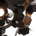 Italian Iron Postmodern Art Designer Black Coffee Chandelier