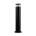 Round LED Outdoor Post Light Waterproof Black Aluminum Modern Yard Lamp