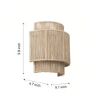 Japanese Wall Sconce Light Wabi Sabi Hemp Rope Wall Lamp