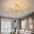 Multi Circle Design Pendant Lighting Acrylic Aluminum Alloy LED Ceiling Lights