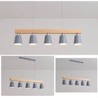 Row Of Lights Farmhouse Pendant Light Metal Wood Pendant Lighting
