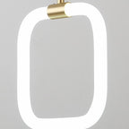 Square Pendant Light Copper Acrylic Geometrical LED Ceiling Lights