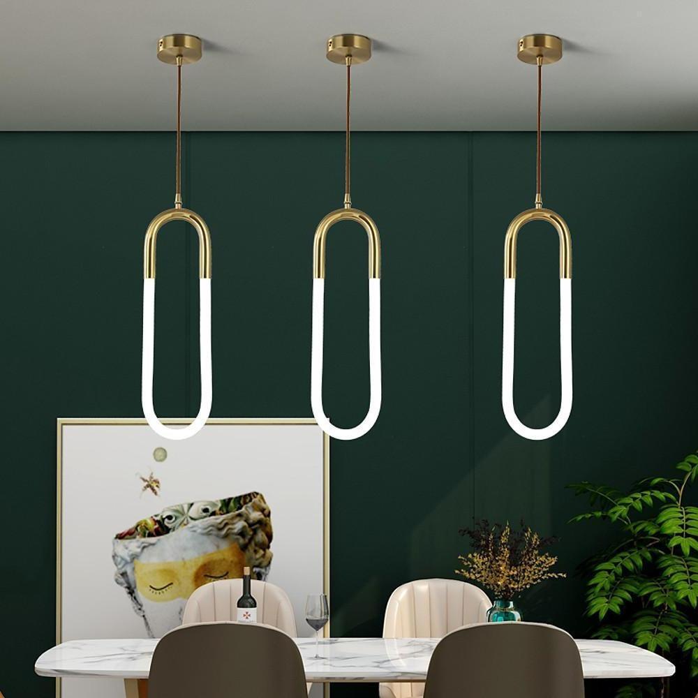 Rounded Rectangle Modern LED Ceiling Lights Hanging Lamp Pendant Light