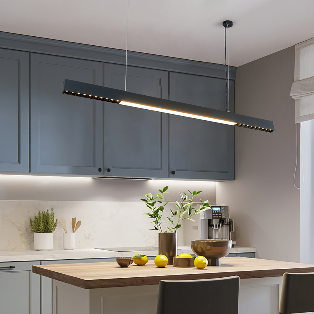 Linear Light Pendant Modern Minimalist Grille Long Pendant Light