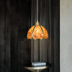 Small Crystal Pendant Light Vintage Full Copper Ceiling Light