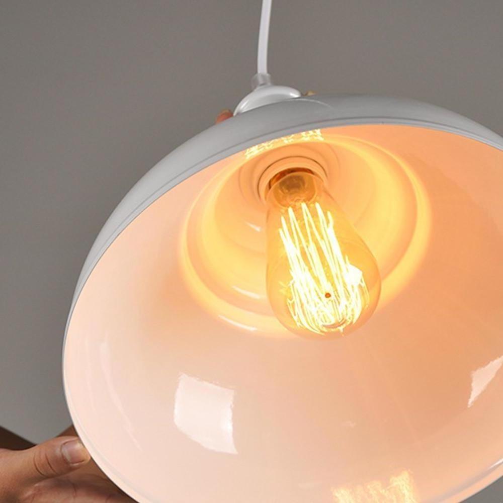 Semi Globe Metal LED Vintage Pendant Light Hanging Lamp for Home Office